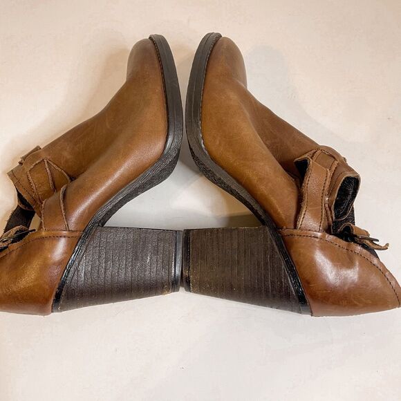 Krbonell Leather Brown Ankle Booties Size 7.5 - Picture 5 of 9